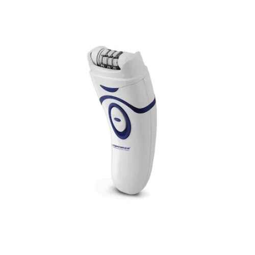 Epilator fara fir Esperanza Copacabana EBD002B, 2 viteze, 16 pensete, Alb/albastru