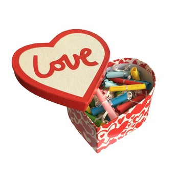 Cutie cadou Gentelo, 50 motive pentru care Te Iubesc, multicolor inimioara Cutie cadou Gentelo, 50 motive pentru care Te Iubesc, multicolor inimioara
