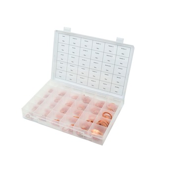 Set saibe de cupru, 300 piese, 30 dimensiuni diferite, Geko, G02811 Set saibe de cupru, 300 piese, 30 dimensiuni diferite, Geko, G02811
