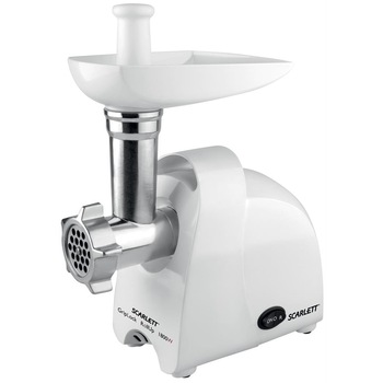 Masina de tocat carne scarlett sc-mg45s49, 1800w, inox-alb Masina de tocat carne scarlett sc-mg45s49, 1800w, inox-alb