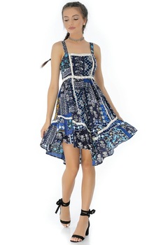 Rochie bleumarin, ROH, cu bretele , 40 Rochie bleumarin, ROH, cu bretele , 40