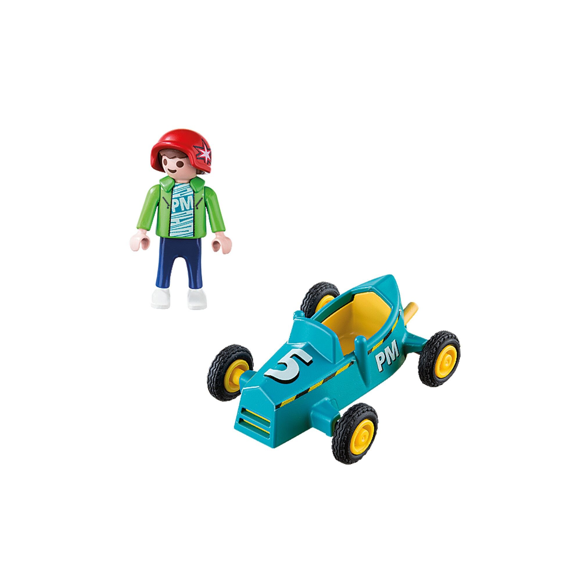 Set figurine pentru copii Playmobil - Baiatul cu cart 7 pcs