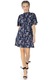 Rochie bleumarin, ROH, cu maneci largi, 42