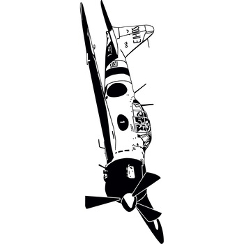 Avionul japonez - Sticker Decorativ - Negru - 190 x 65 cm Avionul japonez - Sticker Decorativ - Negru - 190 x 65 cm