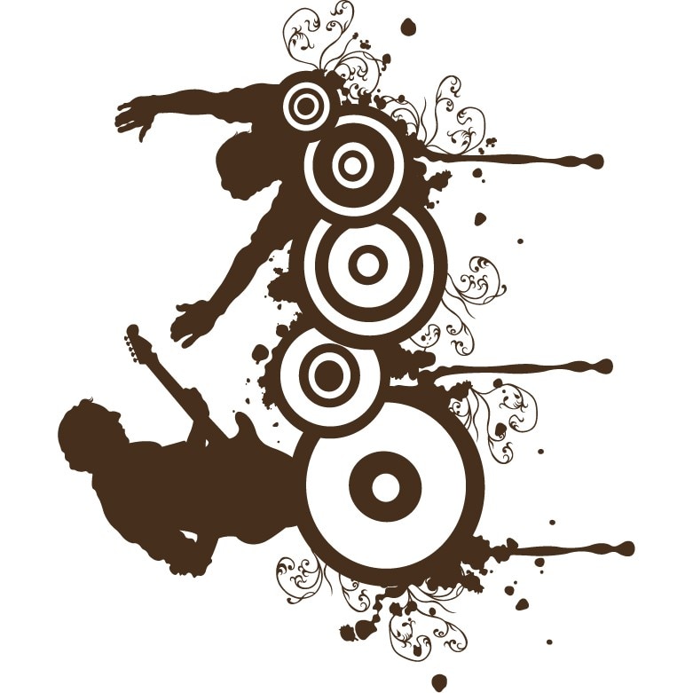 Arta si muzica - Sticker Decorativ - Choco - 99 x 83 cm