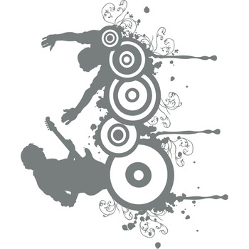 Arta si muzica - Sticker Decorativ - Gri Metal - 99 x 83 cm Arta si muzica - Sticker Decorativ - Gri Metal - 99 x 83 cm