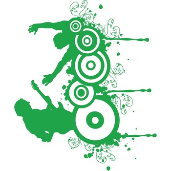 Arta si muzica - Sticker Decorativ - Verde - 99 x 83 cm Arta si muzica - Sticker Decorativ - Verde - 99 x 83 cm