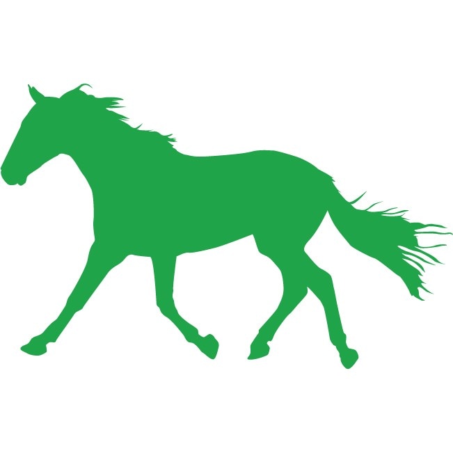 Armasarul vesnic admirat - Sticker Decorativ - Verde - 175 x 110 cm