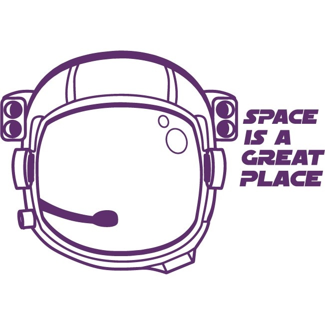 Astronaut - Sticker Decorativ - Indigo - 99 x 68 cm