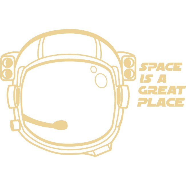 Astronaut - Sticker Decorativ - Bej - 132 x 91 cm