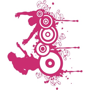 Arta si muzica - Sticker Decorativ - Magenta - 99 x 83 cm Arta si muzica - Sticker Decorativ - Magenta - 99 x 83 cm