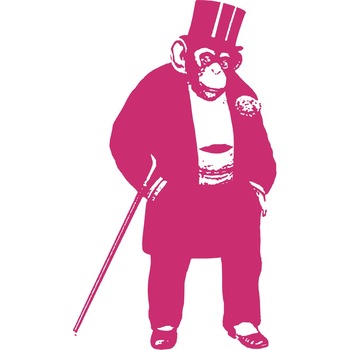 Maimuta eleganta - Sticker Decorativ - Magenta - 79 x 135 cm Maimuta eleganta - Sticker Decorativ - Magenta - 79 x 135 cm