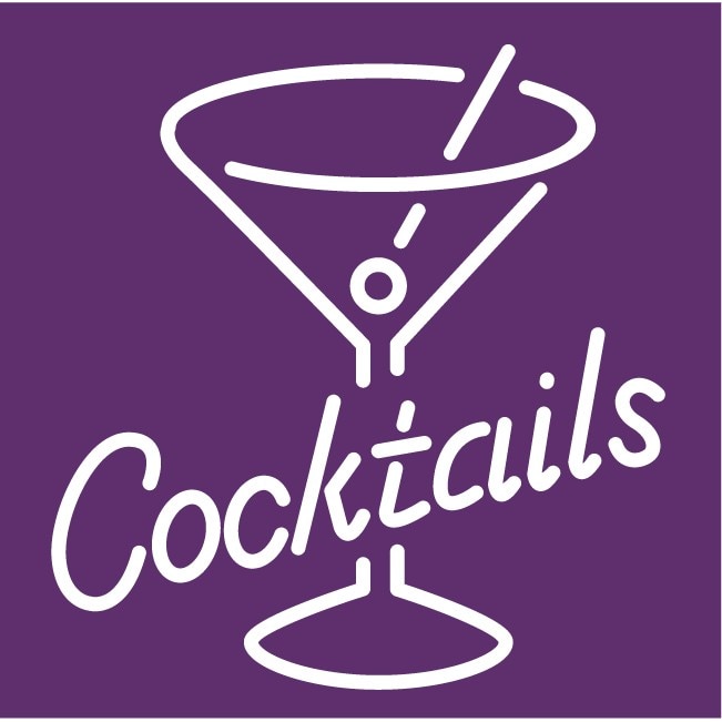 Cocktails - Sticker Decorativ - Indigo - 83 x 83 cm
