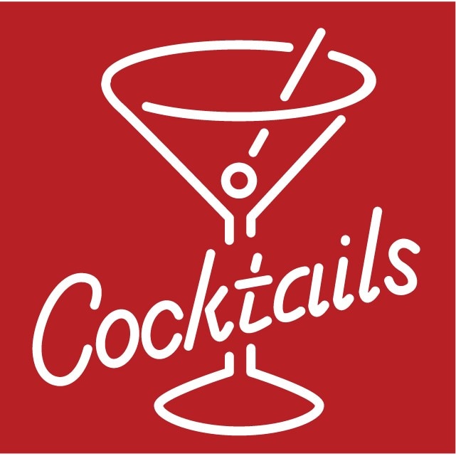 Cocktails - Sticker Decorativ - Rosu Cardinal - 83 x 83 cm