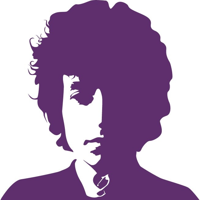 Bob Dylan - Sticker Decorativ - Indigo - 83 x 83 cm