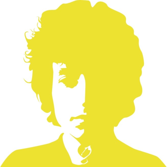 Bob Dylan - Sticker Decorativ - Lemon - 110 x 110 cm