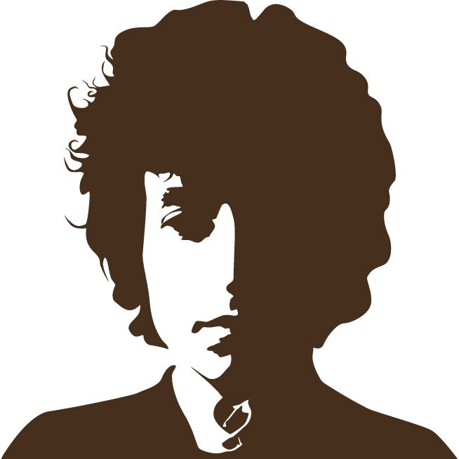 Bob Dylan - Sticker Decorativ - Choco - 110 x 110 cm