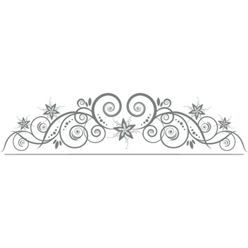 Decoratiune florala moderna - Sticker Decorativ - Gri Metal - 190 x 48 cm Decoratiune florala moderna - Sticker Decorativ - Gri Metal - 190 x 48 cm