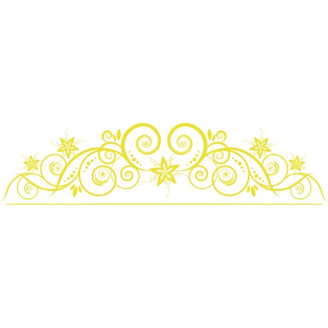 Decoratiune florala moderna - Sticker Decorativ - Lemon - 143 x 36 cm