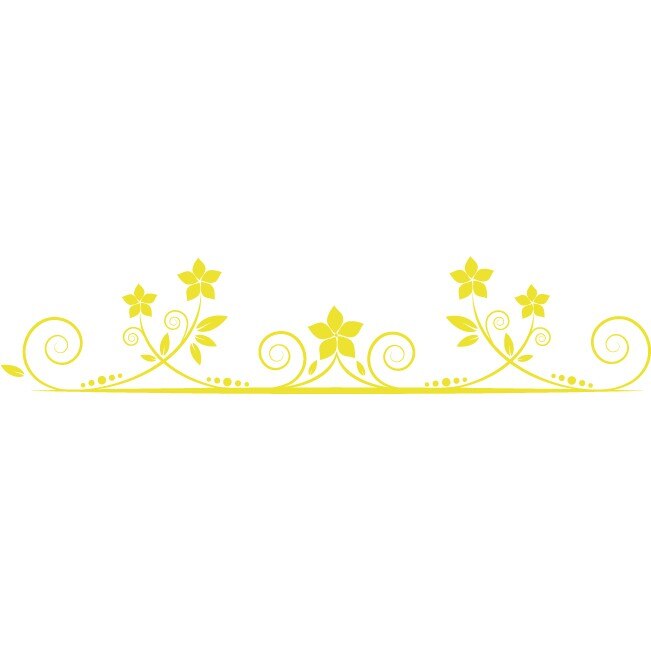 Ornament floral - Sticker Decorativ - Lemon - 190 x 40 cm