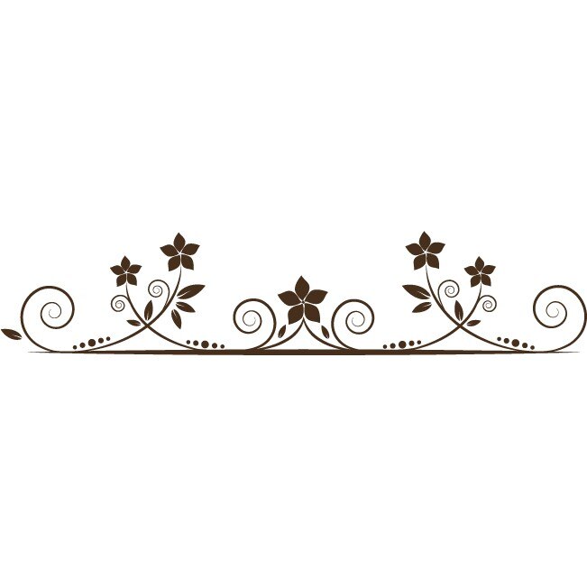 Ornament floral - Sticker Decorativ - Choco - 143 x 30 cm