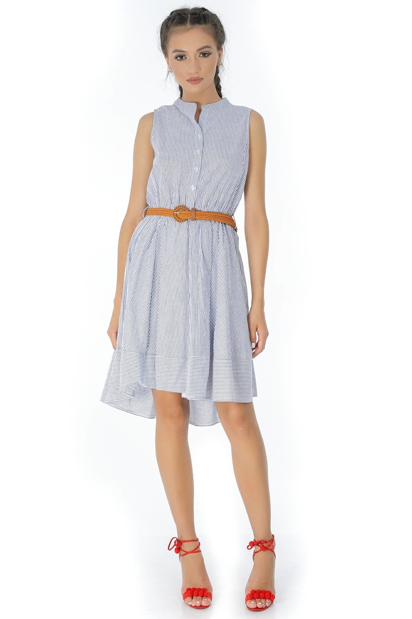 Rochie crem, ROH, cu dungi albastre , 44