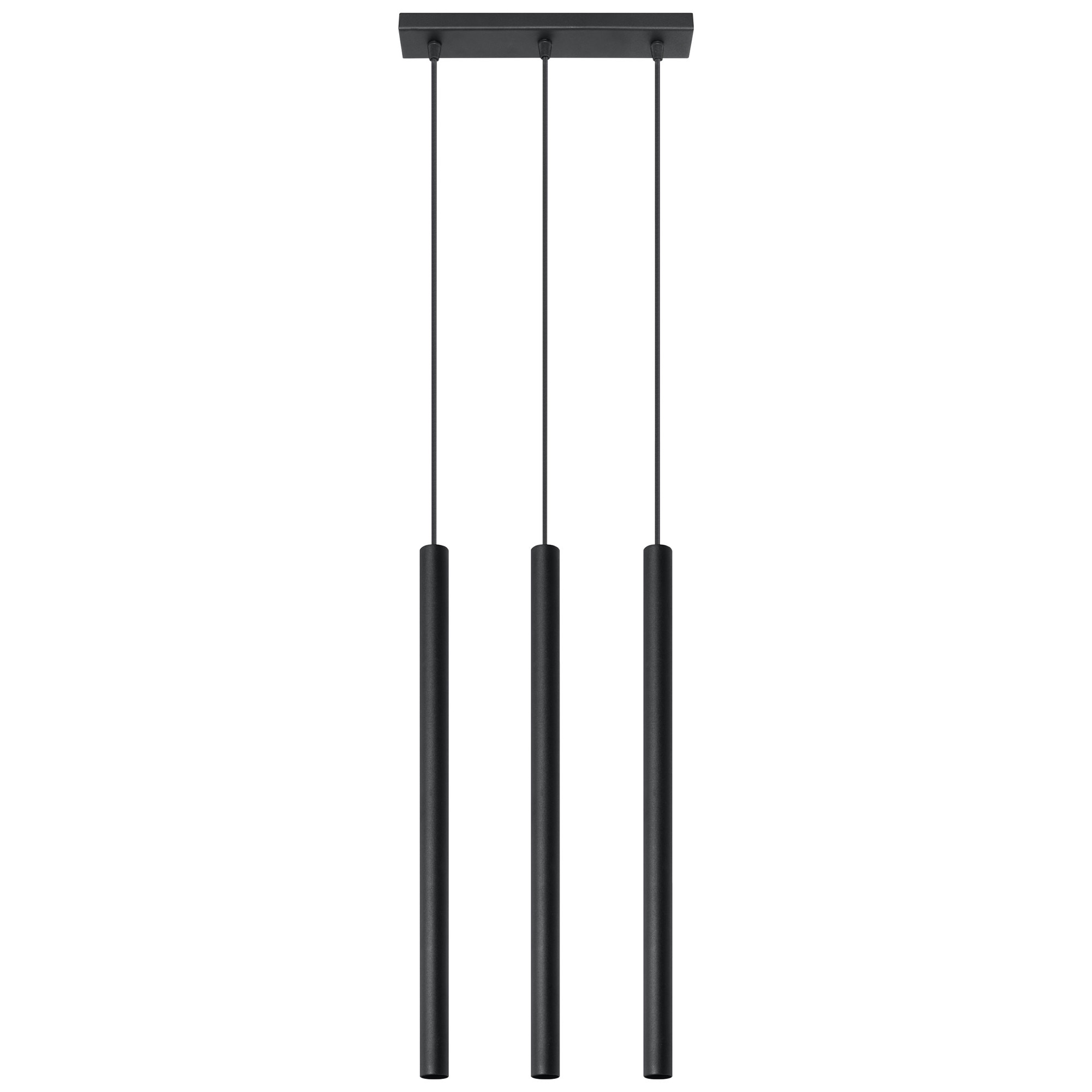 Pendul Sollux Lighting Pastelo 3, 40W, 3xLED, G9, Boho Design, Negru