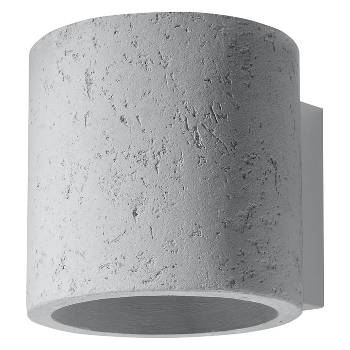 Lampa de perete Orbis gri beton 1 bec cilindric industrial de interior