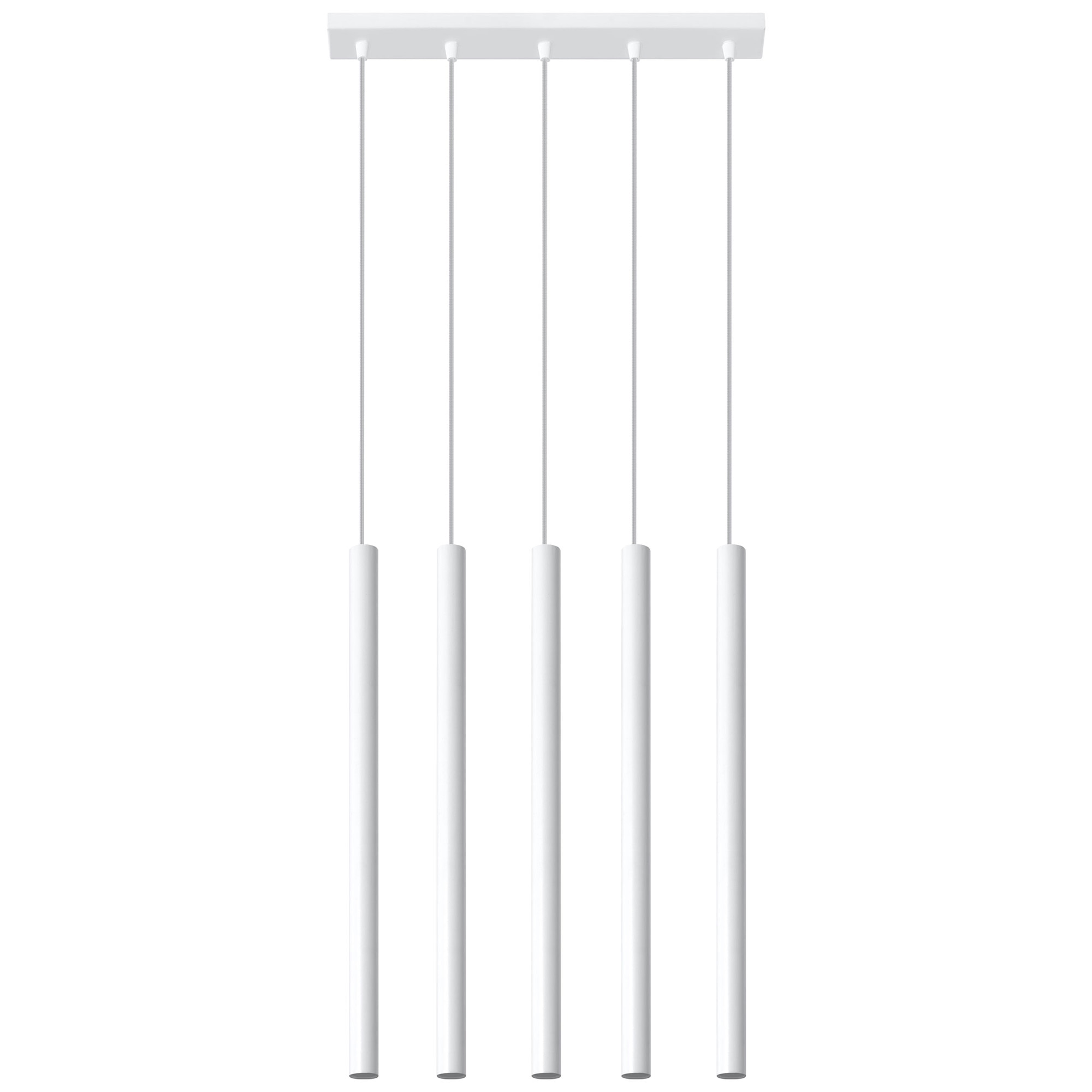 Pendul Sollux Lighting, Pastelo 5, Otel, G9, LED, Boho Design, Alb