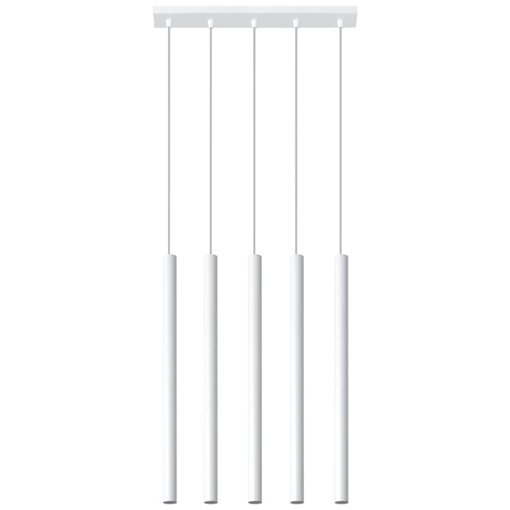Пендел Sollux Lighting, Pastelo 5, Steel, G9, LED, Boho Design, Бяло