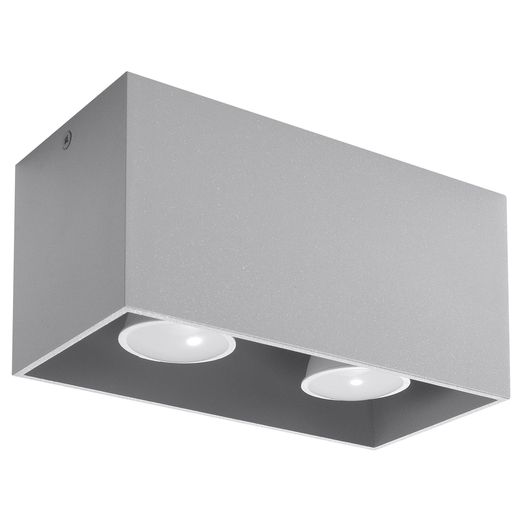 Plafoniera Quad Maxi, Sollux Lighting, GU10, LED, 2 x 40 W, Gri