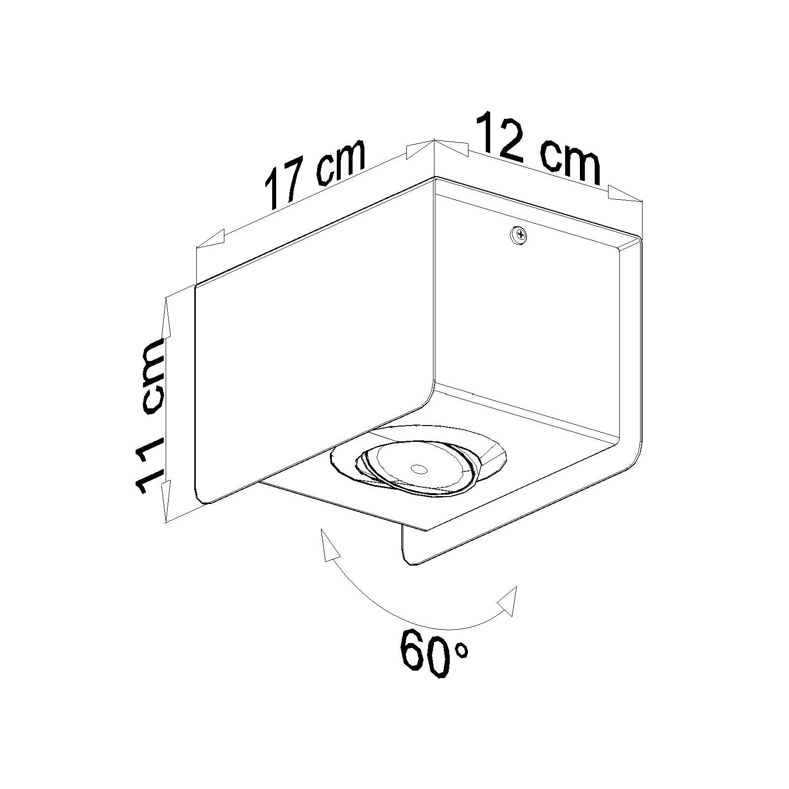 Plafoniera Stereo, Sollux Lighting, IP20, 40 W, 1 x LED, Negru