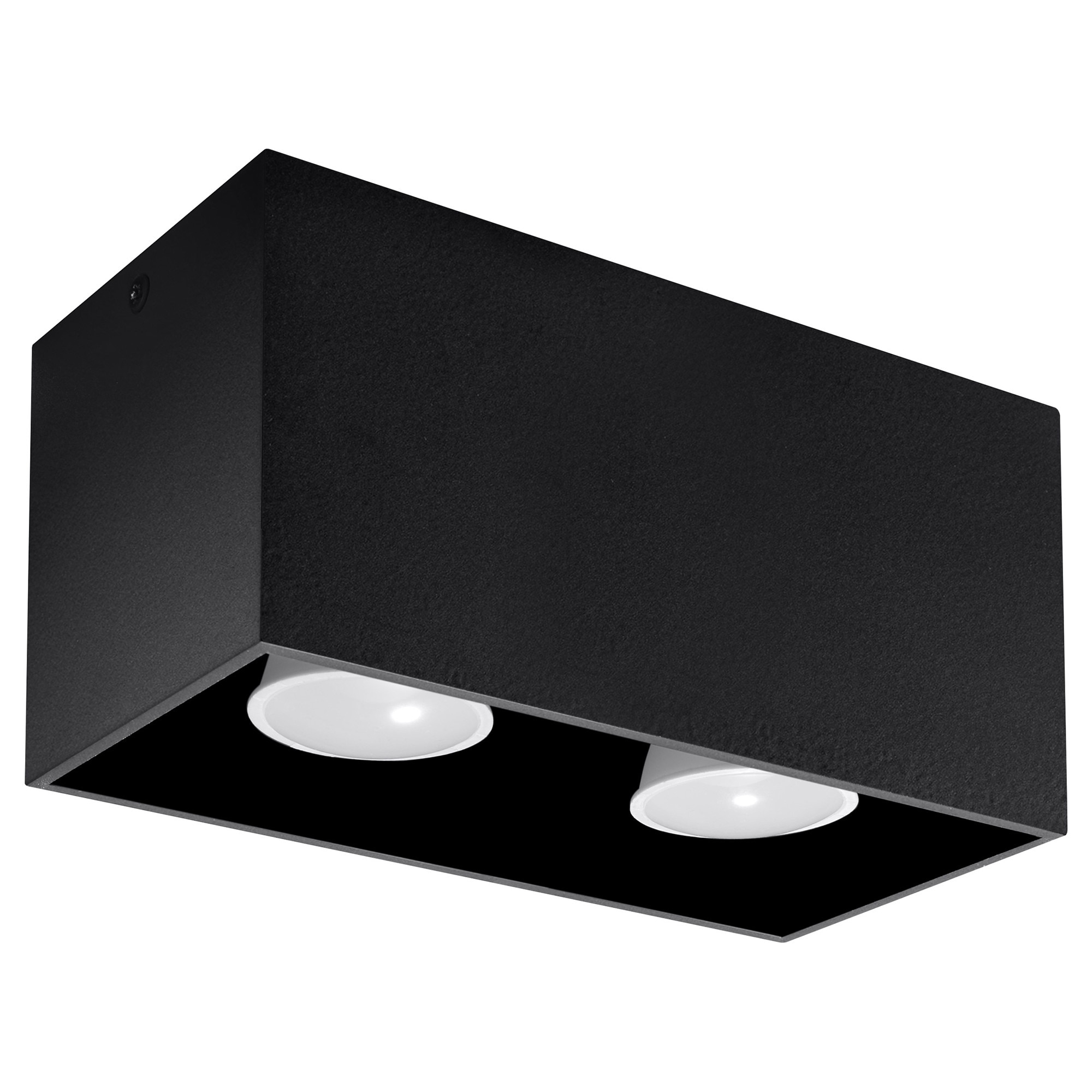 Plafoniera Sollux Lighting, Quad Maxi, Aluminiu, Negru