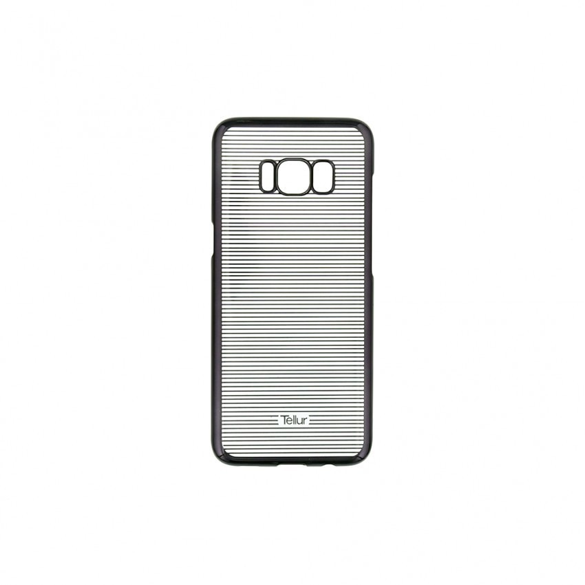 Carcasa Tellur din Plastic rezistent pentru Samsung Galaxy S8 Plus, Linii Orizontale, Negre