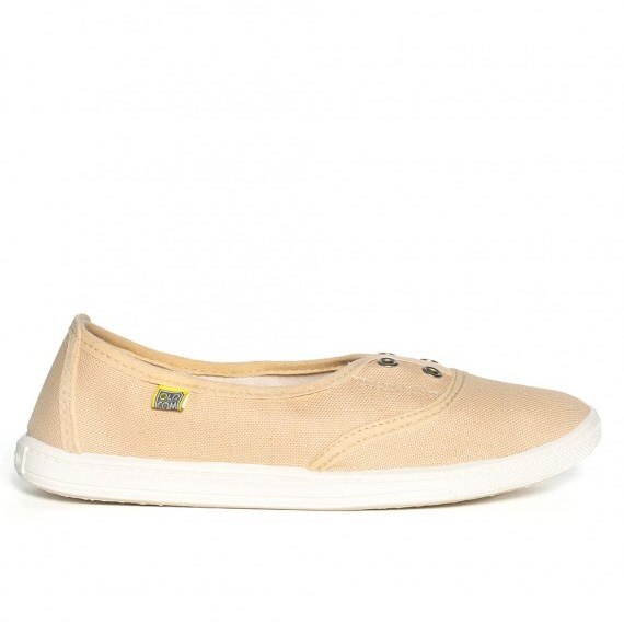 Tenisi Slip-on Sarah Canvas Bej pentru dame, OLDCOM, Bej