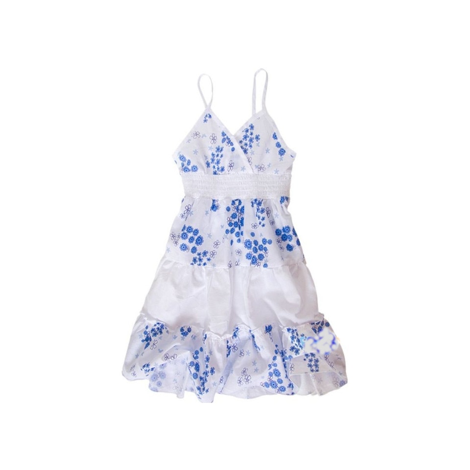 Rochie Inkastyl culoare alb/albastru marime 104 cm