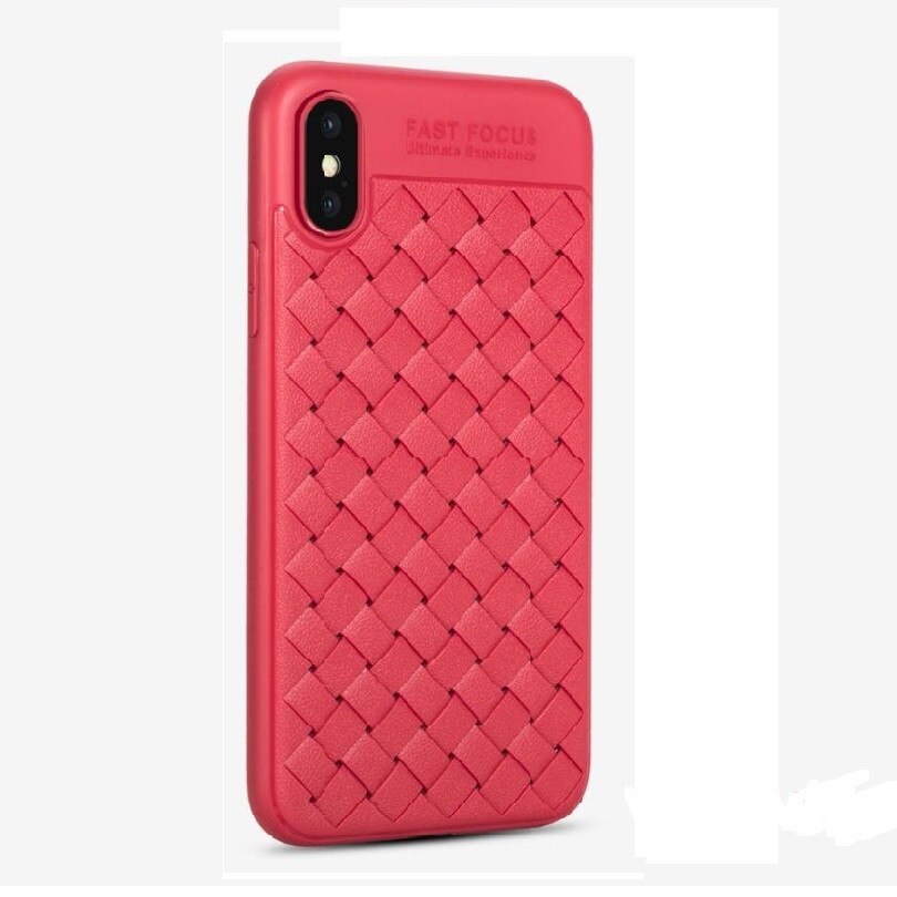 Husa iPhone X Weaving Pattern TPU - rosu