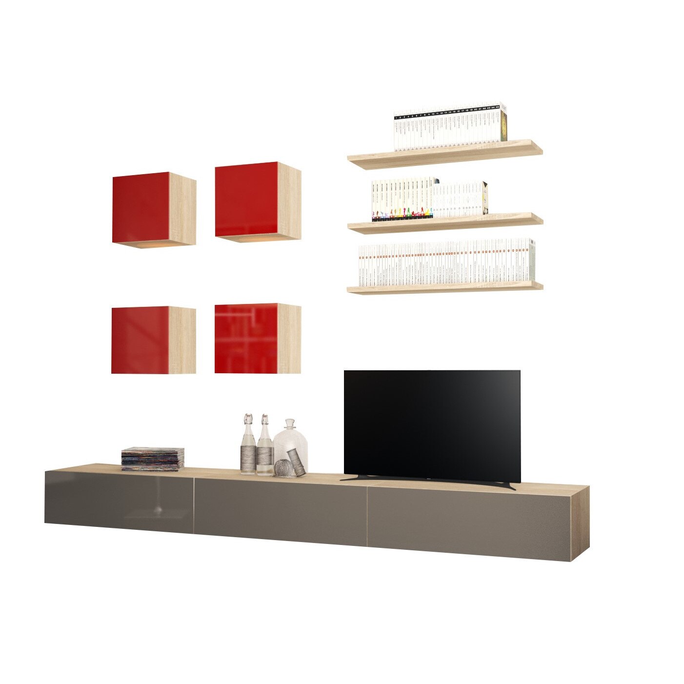 Livingroom JOIN configuratia 10 - Mobilier - Set pentru living modern , ideal pentru orice tip de spatiu