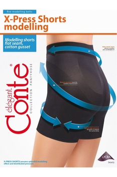 Colanti scurti modelatori X-Press, Conte Elegant, Negru Colanti scurti modelatori X-Press, Conte Elegant, Negru