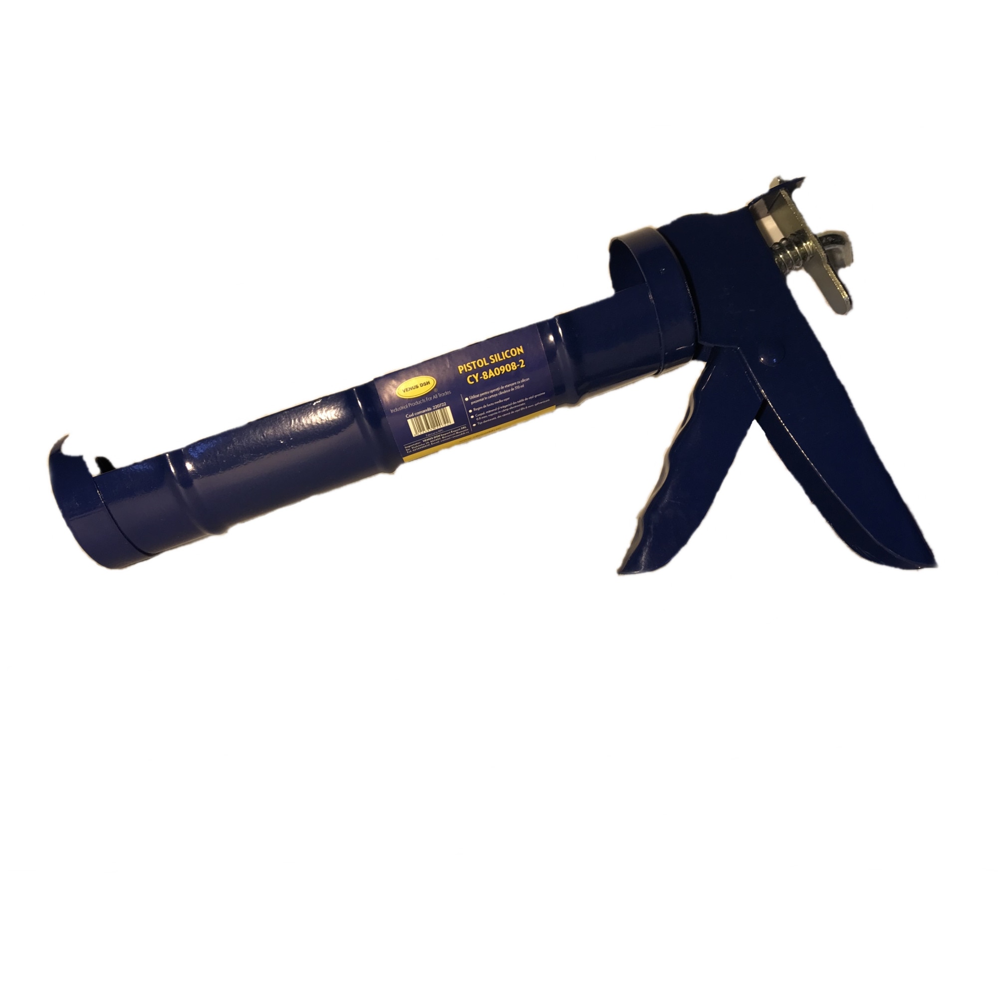 Pistol silicon din metal, VENUS DSH, Alb/albastru