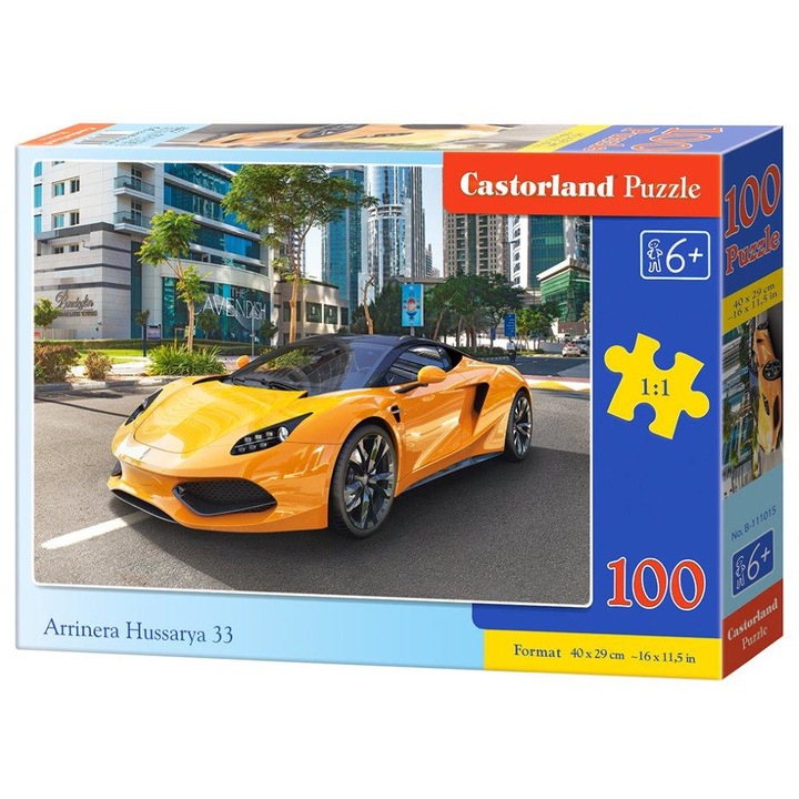 Castorland - Puzzle Arrinera Hussarya 33/2 - Sport autó - 100 darab
