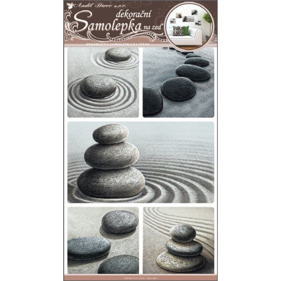 Sticker perete, pietre ornamentale in nisip 32 x 50 cm