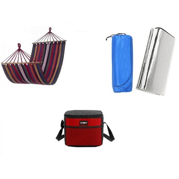 Set Vacanta pentru Camping si Drumetii ;Hamac Grunberg - HM280 -200X80, Saltea pentru camping 200x150,Geanta Frigorifica 4.5l Set Vacanta pentru Camping si Drumetii ;Hamac Grunberg - HM280 -200X80, Saltea pentru camping 200x150,Geanta Frigorifica 4.5l