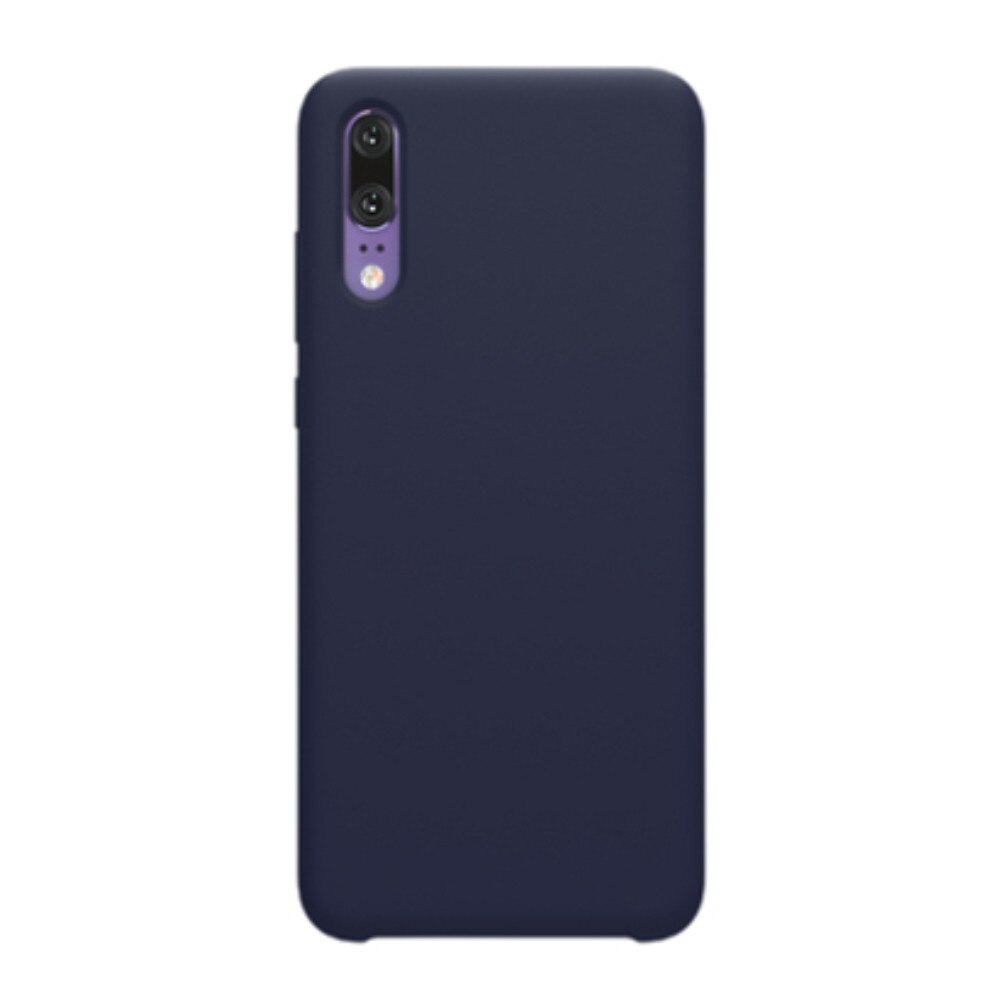 Husa din silicon mat cu interior de microfibra, Nillkin Flex, pentru Huawei P20, albastru