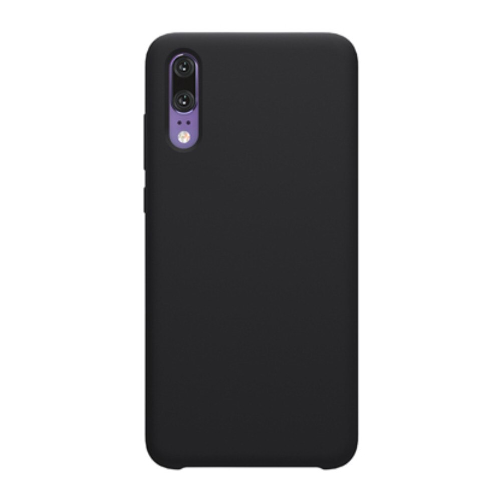 Husa din silicon mat cu interior de microfibra, Nillkin Flex, pentru Huawei P20, negru