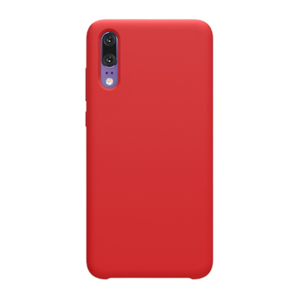 Husa din silicon mat cu interior de microfibra, Nillkin Flex, pentru Huawei P20, rosu
