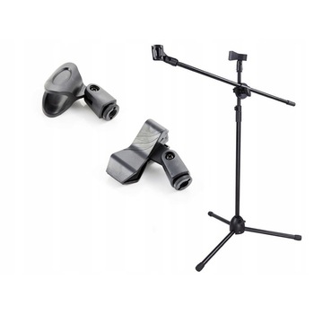 Suport microfon Massa, 200 cm, 2 manere, Negru Suport microfon Massa, 200 cm, 2 manere, Negru