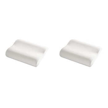 Set 2 perne ergonomice cu spuma cu memorie pentru un somn relaxant, 47x30x10 cm Set 2 perne ergonomice cu spuma cu memorie pentru un somn relaxant, 47x30x10 cm