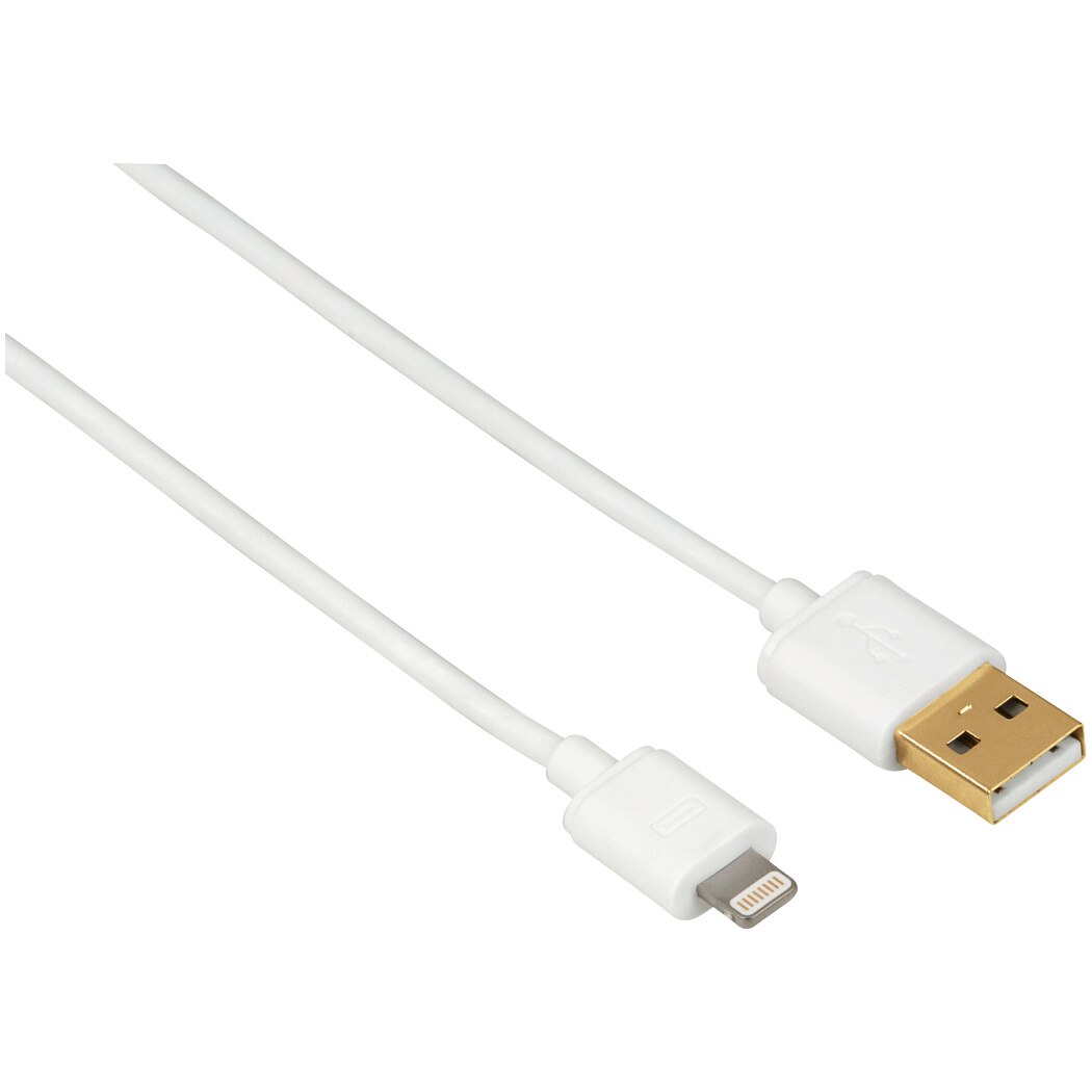 Cablu de date Hama Lighting - USB 2.0, 1.5m, Alb