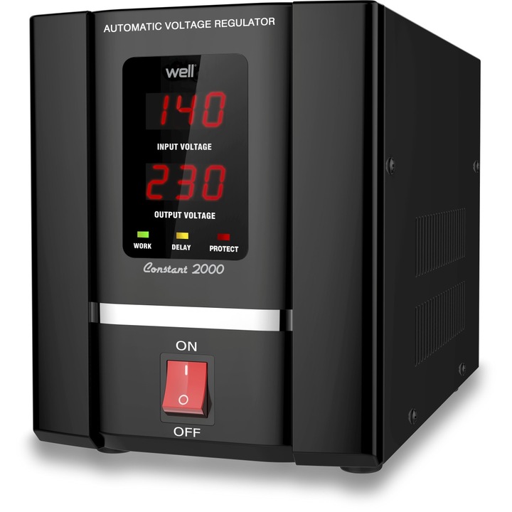 Автоматичен стабилизатор на напрежение със серво мотор 2000VA, Well
